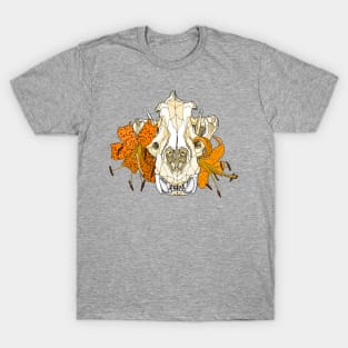 Tiger Skull with Tiger Lilies T-Shirt